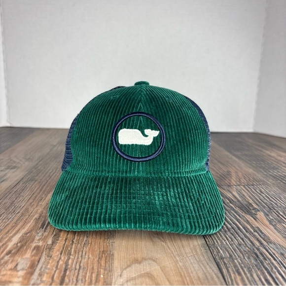 Vineyard Vines Cap Boys Trucker Hat Whale Cotton Casual Classic Corduroy Outdoor - Picture 1 of 6